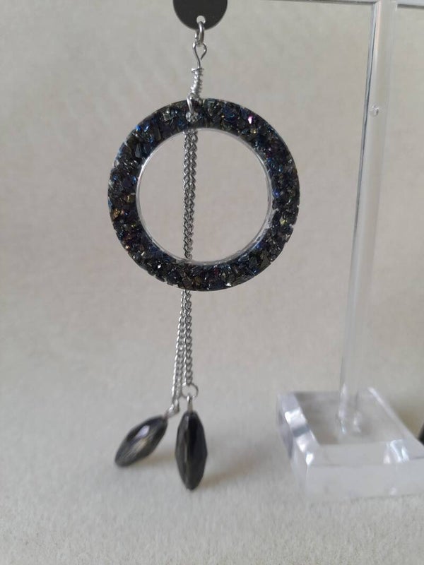 Epoxy Oorbellen met hanger