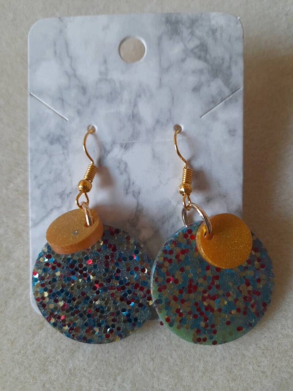 Epoxy Oorbellen rond disco