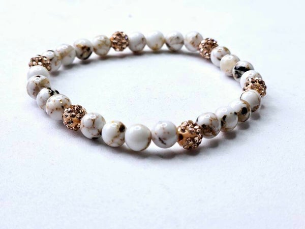 Armband Elastiek Natuursteen Nr 33