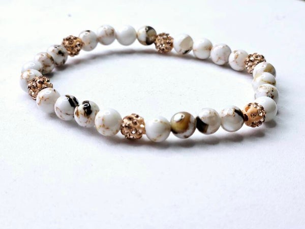 Armband Elastiek Natuursteen Nr 32