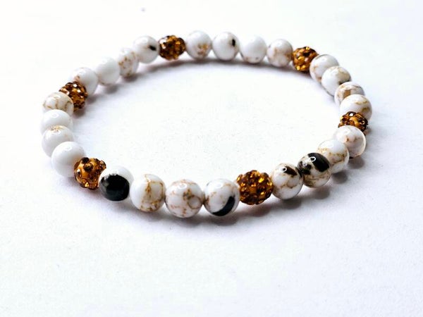 Armband Elastiek Natuursteen Nr 31