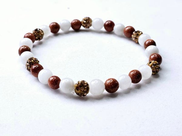 Armband Elastiek Natuursteen Nr 30