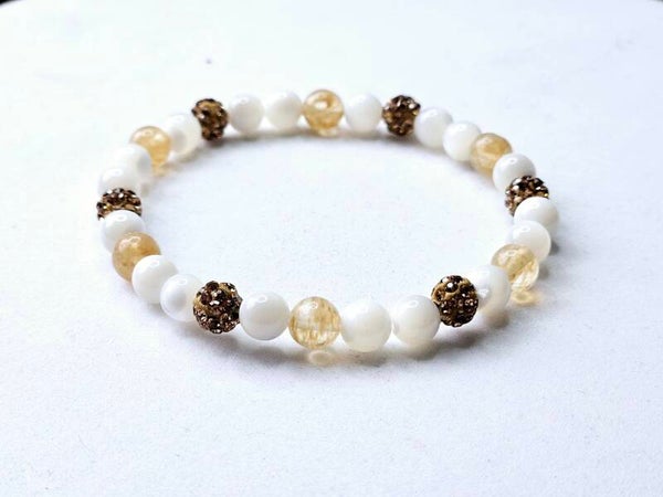 Armband Elastiek Natuursteen Nr 29