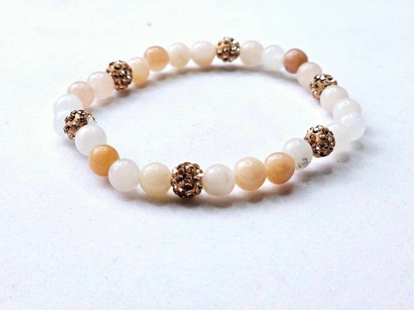Armband Elastiek Natuursteen Nr 28