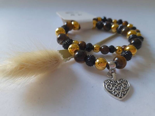 Handgemaakte Dames Armband set met bedel