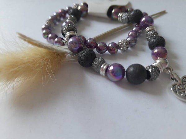 Handgemaakte Dames Armband set met bedel