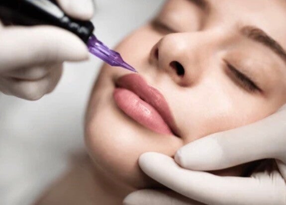 Natural looking lip blush tattoo