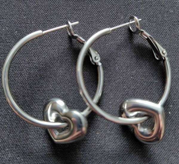 Loop zilverkleur met hart