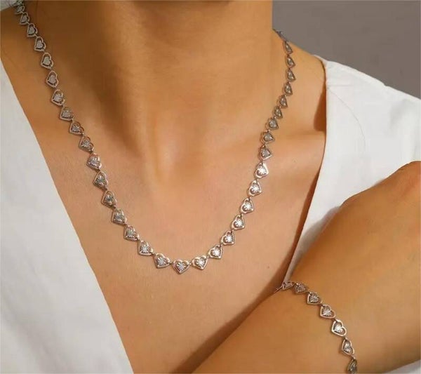 Hartjes schakel ketting