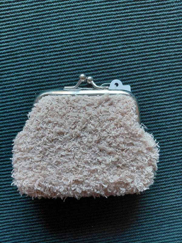 Licht roze teddy portemonee