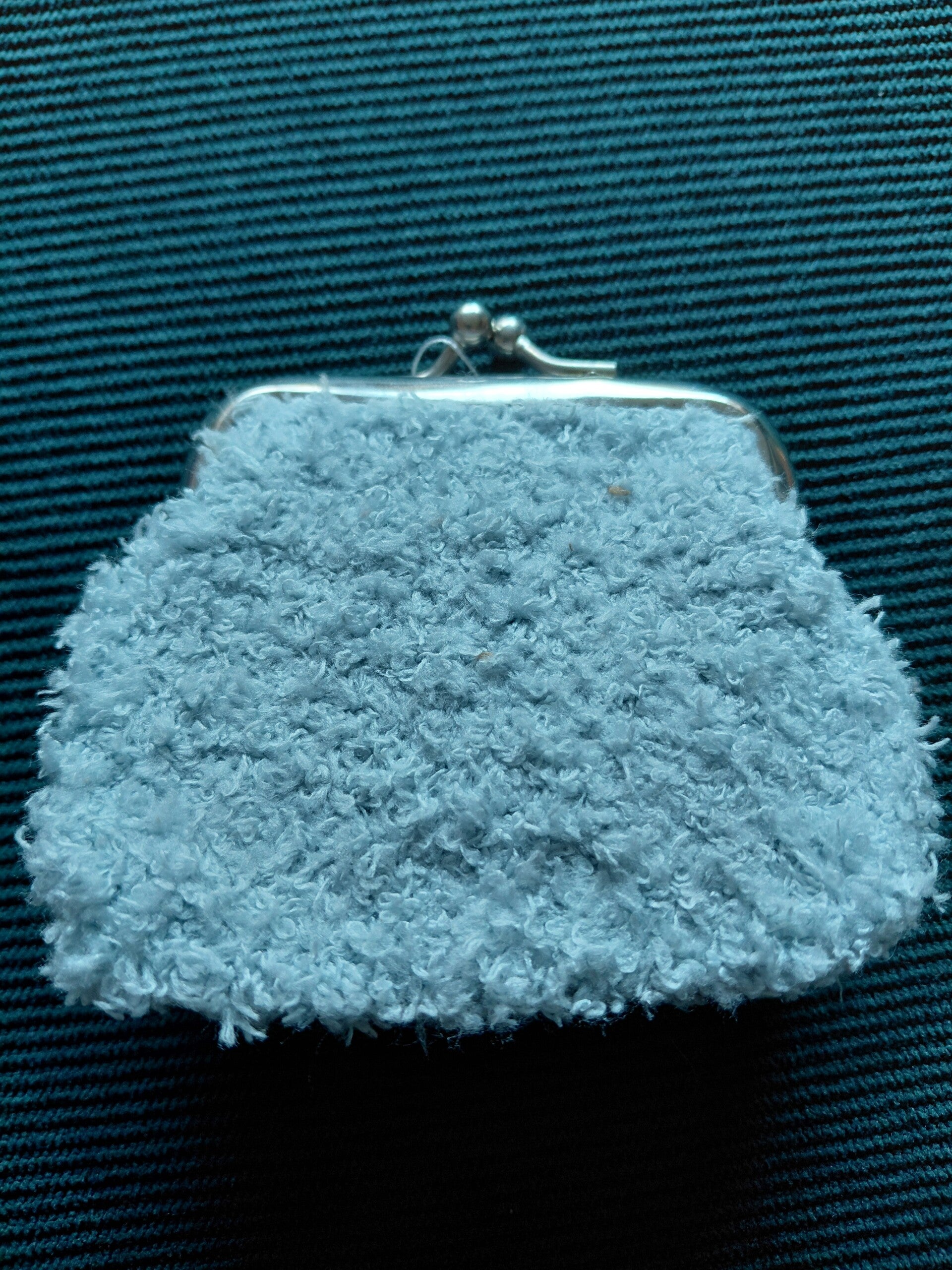 Licht blauwe teddy portemonee