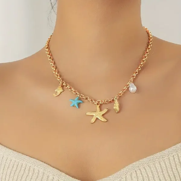 Oceaan ketting met blauwe zeester