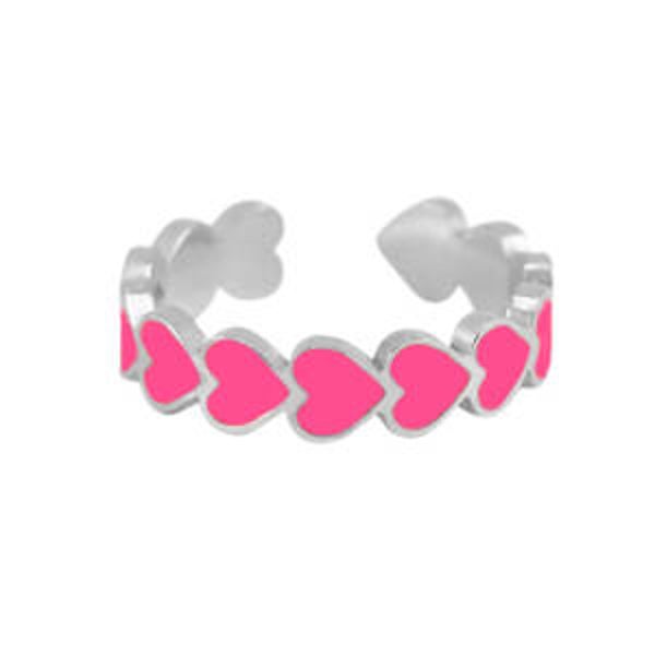 Roze hart ring