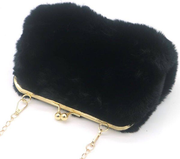 Fluffy tas Zwart