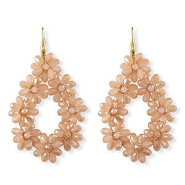 Bloemen in druppelvorm goud/beige/rose