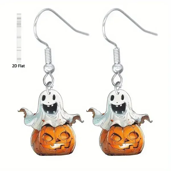 Pompoen met lachend spookje