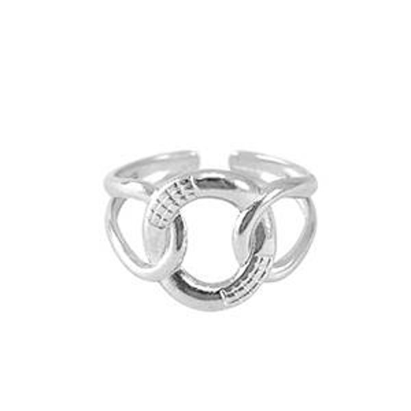 Ronde vormen ring zilverkleur