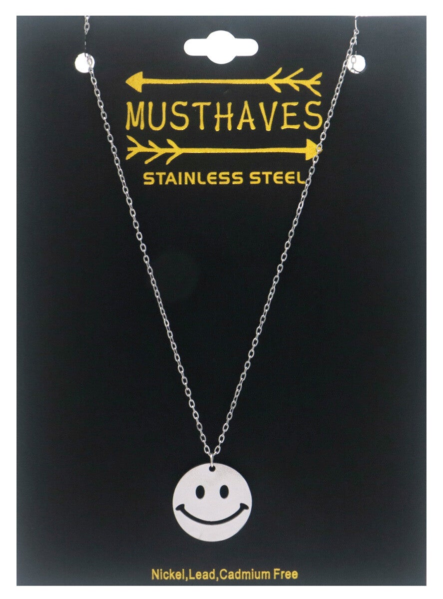 Smiley zilverkleur 70cm