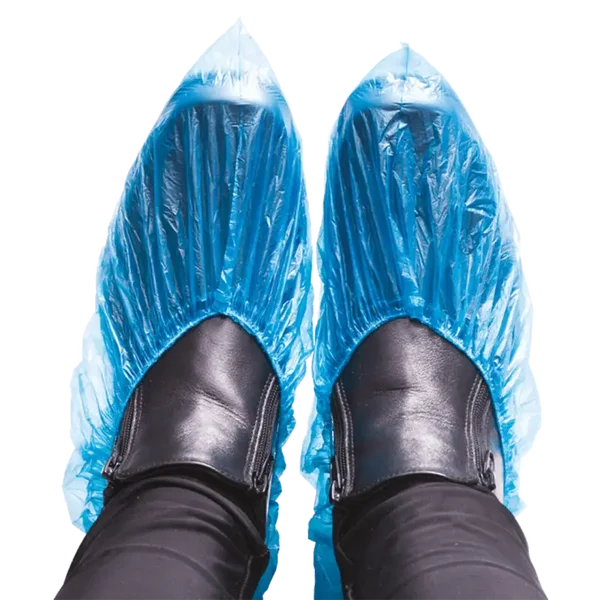 Copriscarpa Monouso in CPE Blu Impermeabili