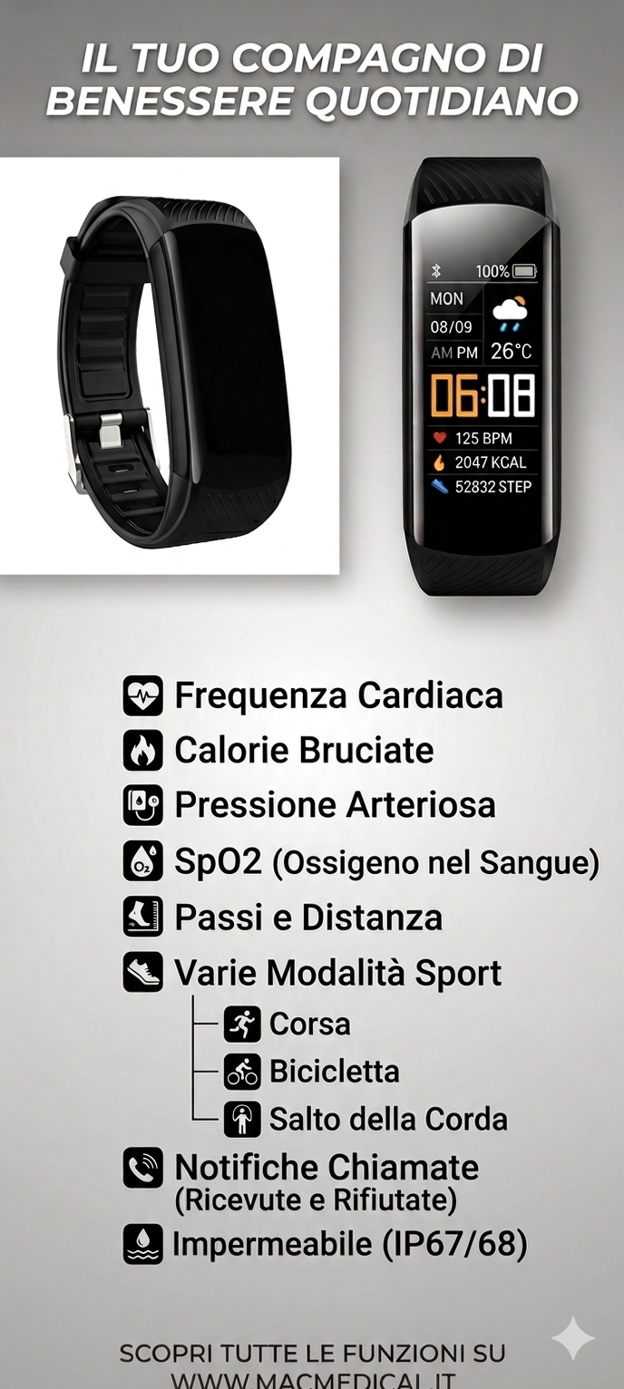OROLOGIO ACTIVITY HEALTH TRACKER FITBAND - nero