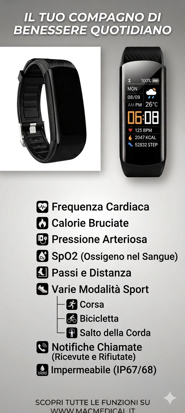 OROLOGIO ACTIVITY HEALTH TRACKER FITBAND - nero