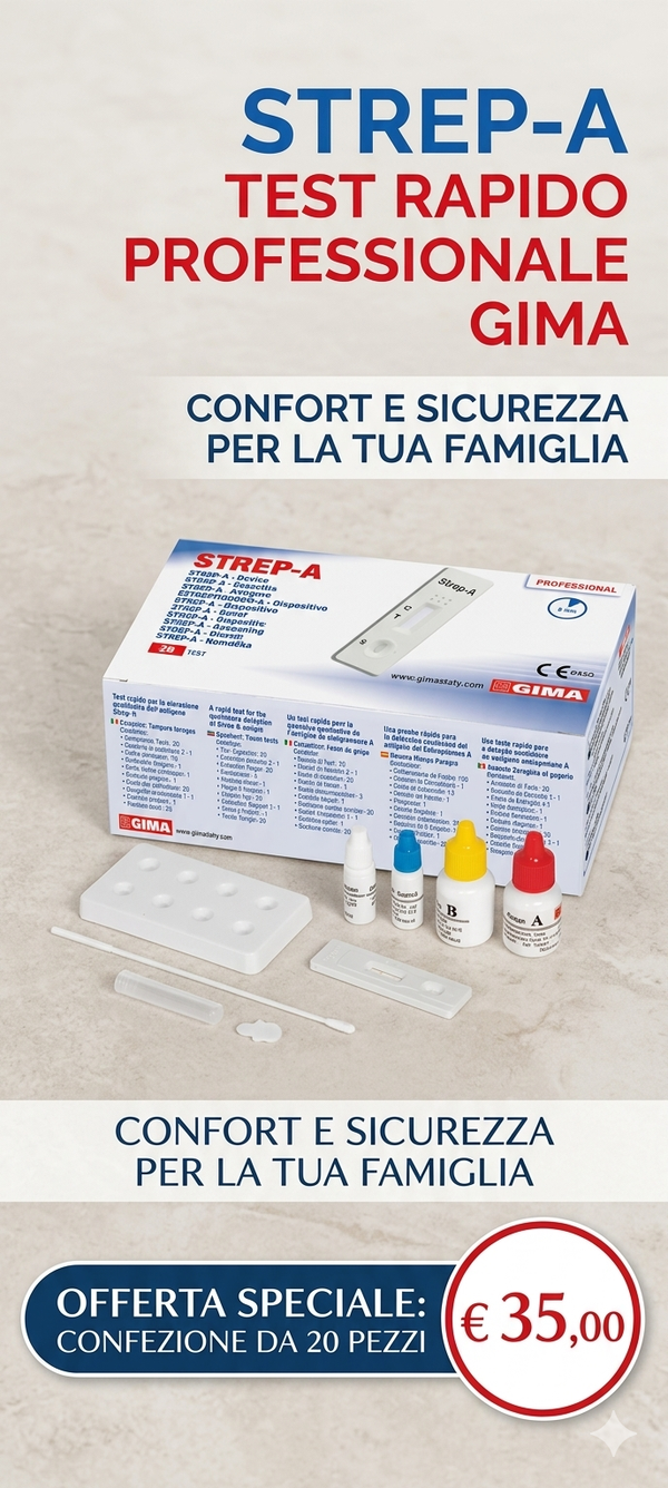 TEST STREPTOCOCCO A (CONFEZIONE DA 20 PEZZI)