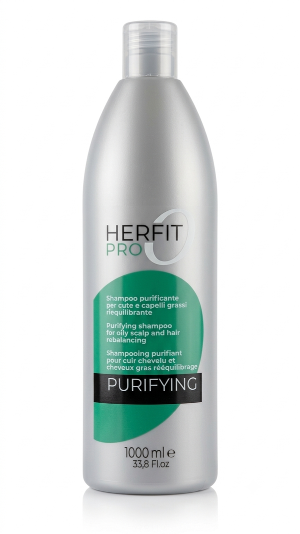 Herfit Pro Shampoo Purificante Per Cute e Capelli Grassi 1000 ml