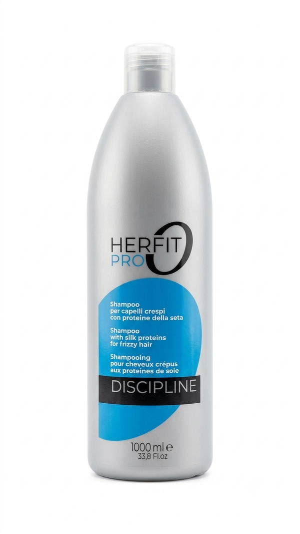 Herfit Pro Shampoo Per Capelli Crespi e Proteine della Seta 1000 ml
