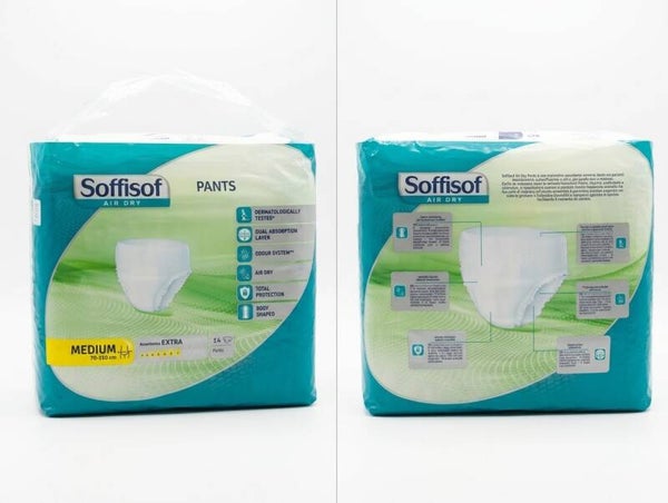 Mutandina Pants Soffisof Air Dry 7 gocce su 10 - Misura Media - Pacco da 14 pezzi