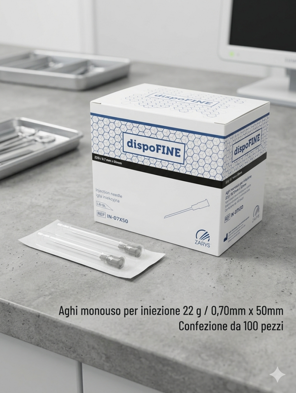 AGHI MONOUSO PER INIEZIONI G 22 / 0.70MM X 50MM  100 PEZZI