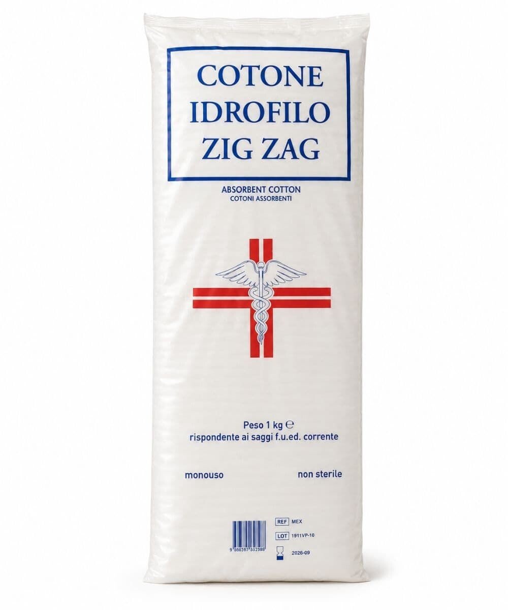 1 kg Cotone Idrofilo Zig Zag Sani Cotton Qualità Oro