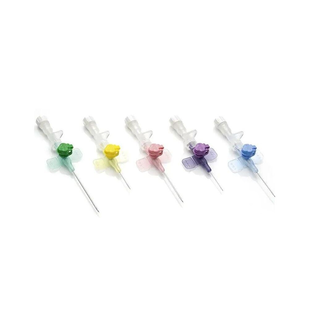 100 Aghi Cannula Troge Sterili con Alette (G18, G20, G22)