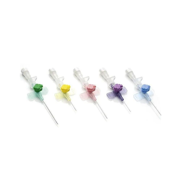 100 Aghi Cannula Troge Sterili con Alette (G18, G20, G22)
