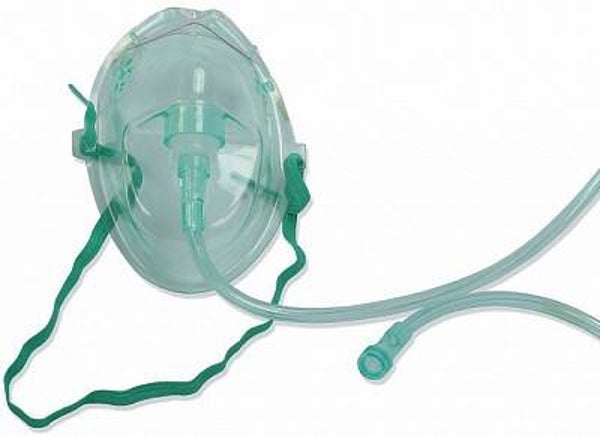 Maschera per Ossigeno Adulti con Tubo 210cm OS/100 Zarys - Media Concetrazione