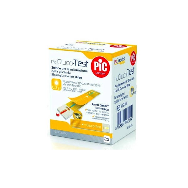 STRISCE REATTIVE GLUCO TEST 25 PEZZI