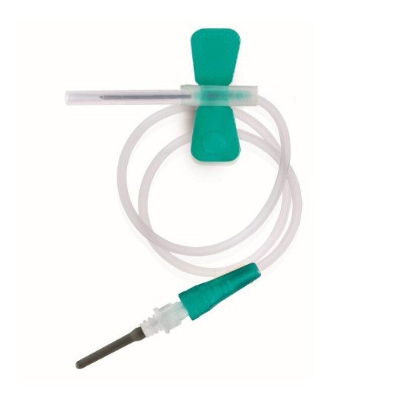 100 Aghi a Farfalla 21G Verdi - Prelievo con Adattatore Luer Lock Professionale