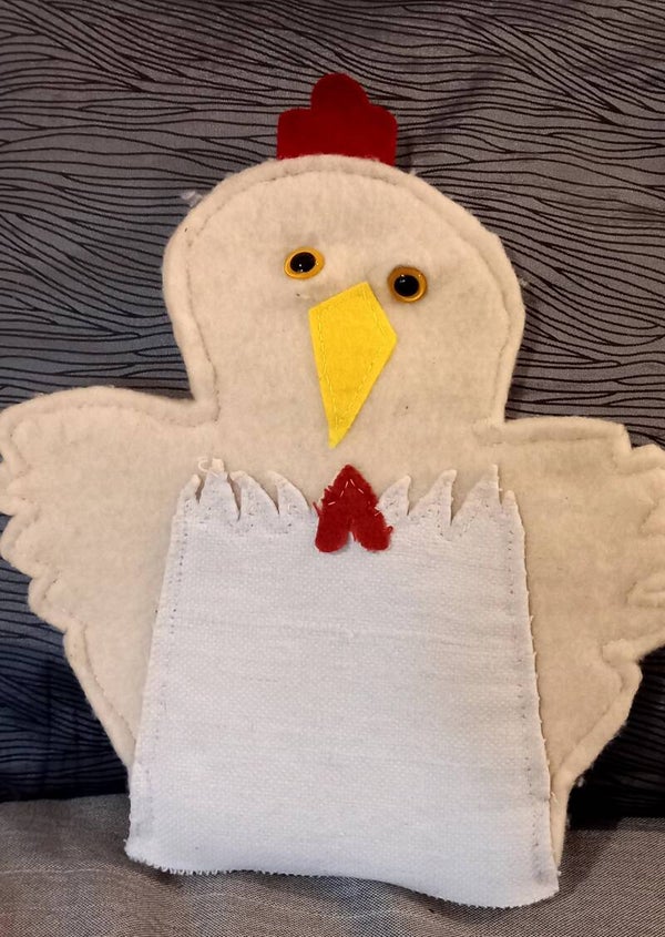 Marionnette Poule blanche COQUILLETTE