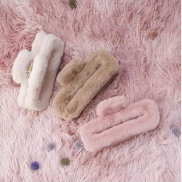 Eckige Haarklammer "Fluff"