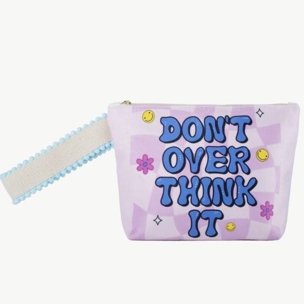 Kosmetiktasche "Don't overthink it" mit Handschlaufe