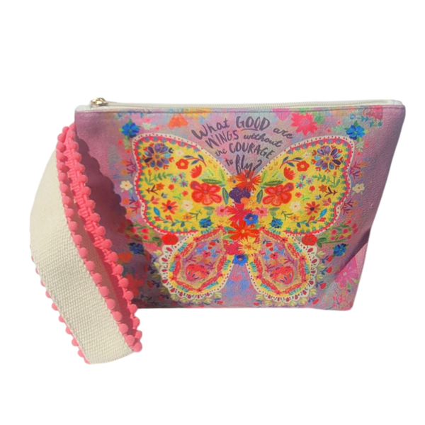 Kosmetiktasche "Butterfly" mit Handschlaufe