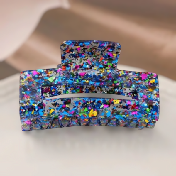 Vintage Haarklammer - „Blue Sparkle“