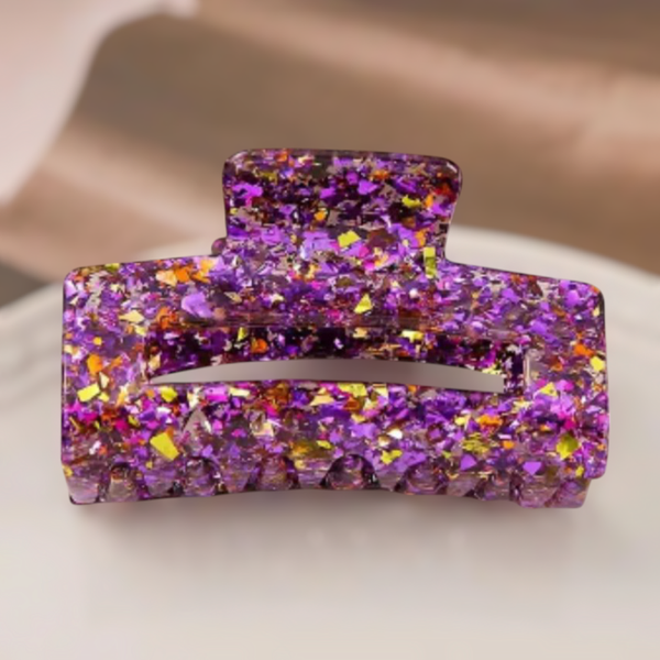 Vintage Haarklammer - „Purple Pop“