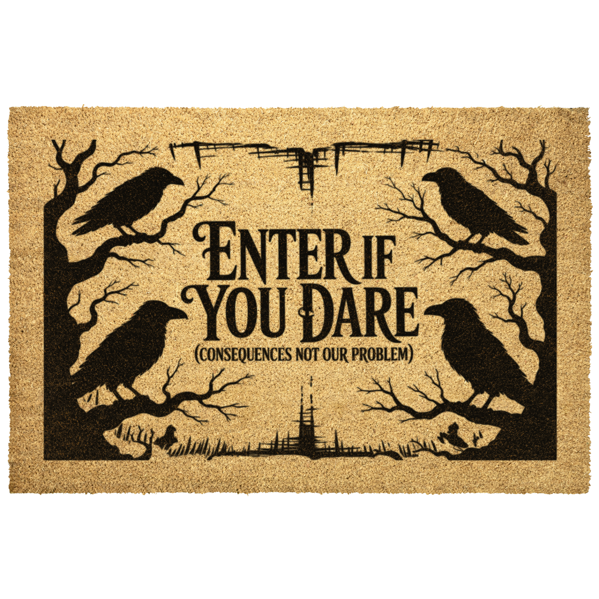 Enter if You Dare (Consequences Not Our Problem) Doormat