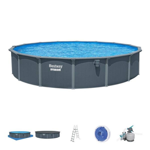 Bestway Set piscina Hydrium grigio scuro da 732x132 cm