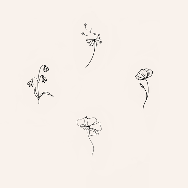 Tijdelijke tattoos - Bloemen