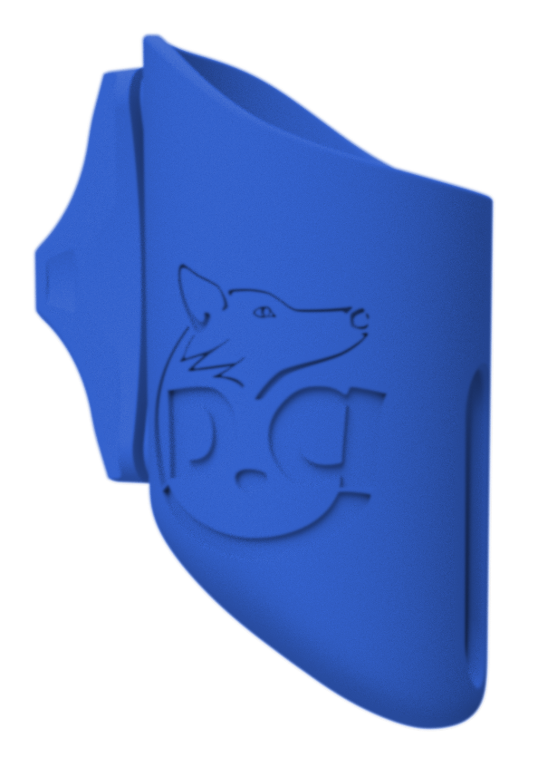 Detail view of the magnetic water bottle mount by Dyrgard model 2