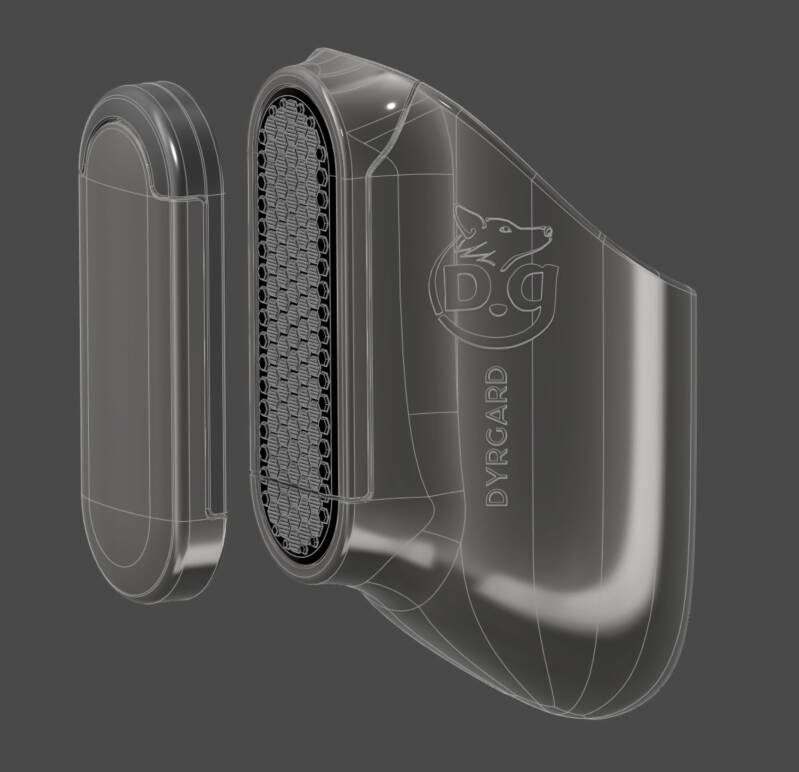 Rubber grip plate van de Dyrgard flessenhouder