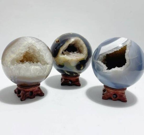 Geode Druzy Agate Sphere