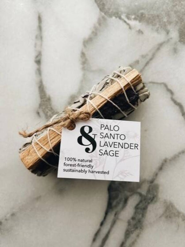 Forest-Friendly Palo Santo, Lavender and White Sage Smudge
