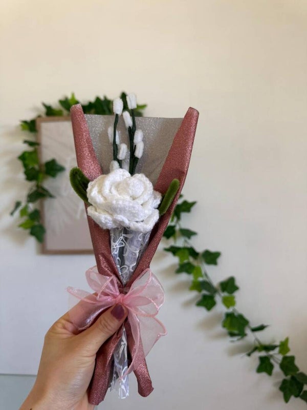 Cute Handmade Flowers – Crochet & Fuzzy Wire 🌸